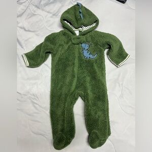 Green Dinosaur Baby One Piece